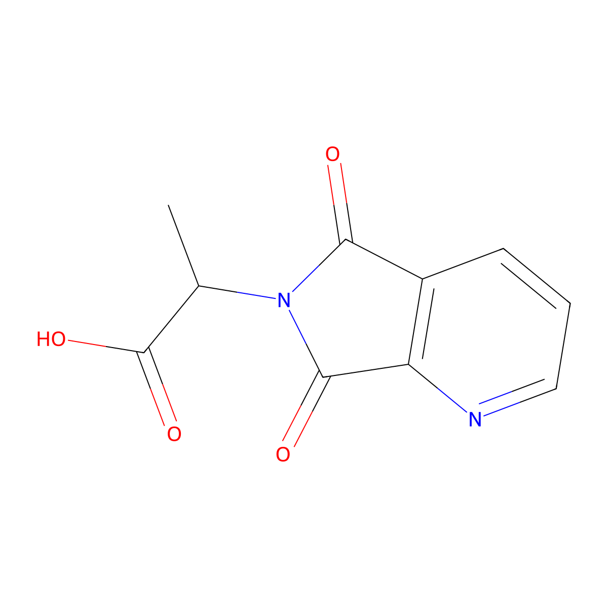(2S)-2-(5,7-dioxo-5,7-dihydro-6H-pyrrolo[3,4-b]pyridin-6-yl)propanoic acid molecular structure, CAS 131570-30-4