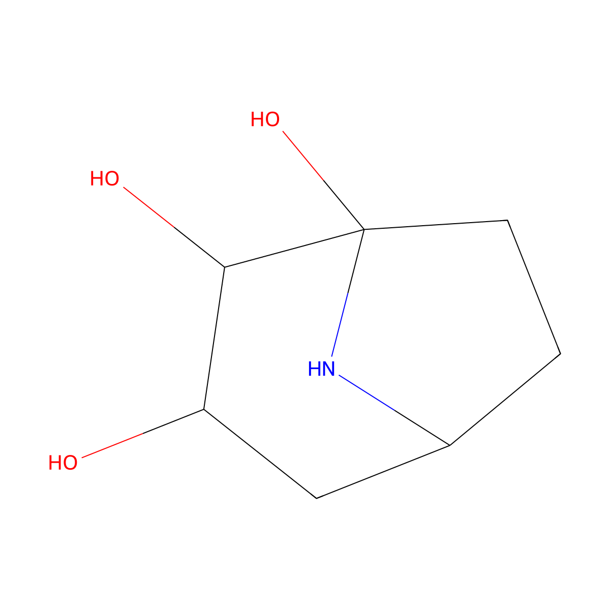 Calystegine A3 molecular structure, CAS 131580-36-4
