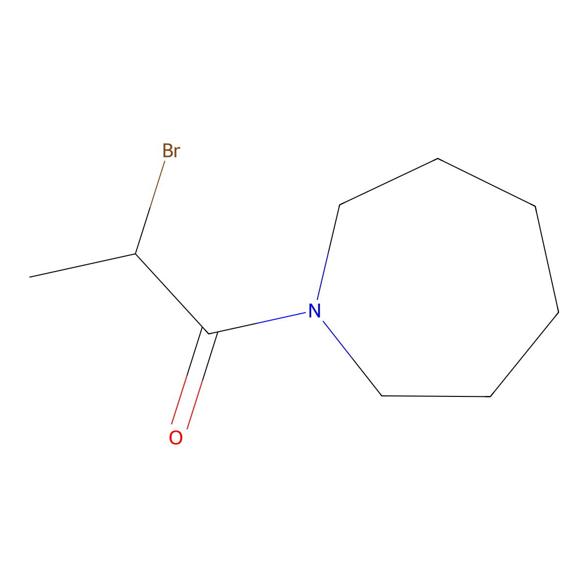 1-(Azepan-1-yl)-2-bromopropan-1-one molecular structure, CAS 131580-51-3
