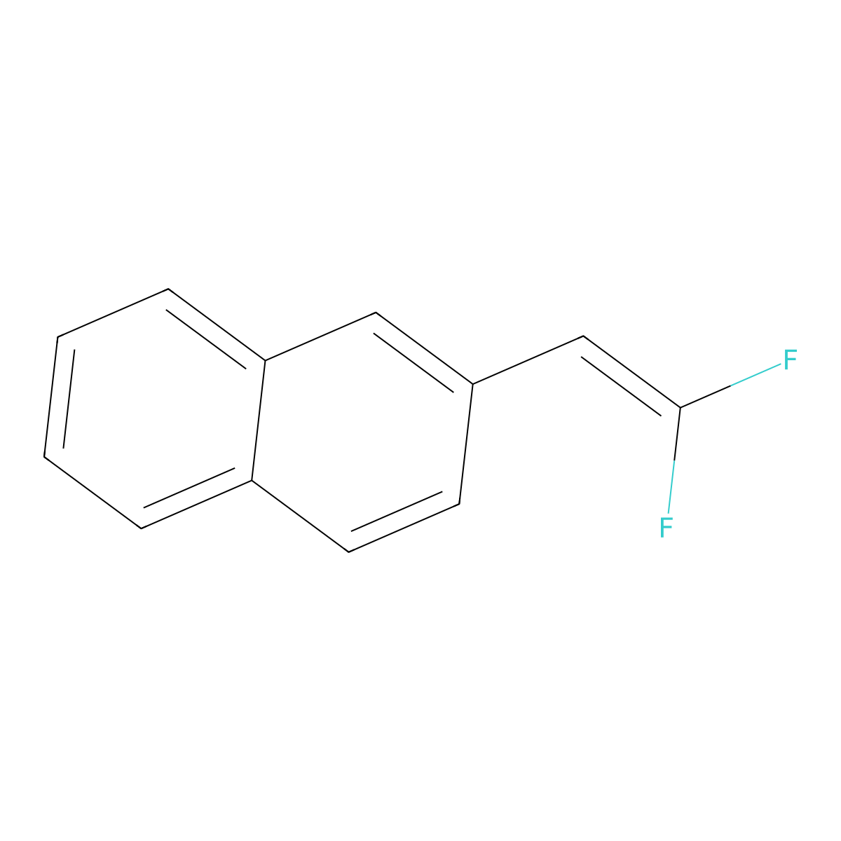 2-(2,2-Difluorovinyl)naphthalene molecular structure, CAS 131581-40-3
