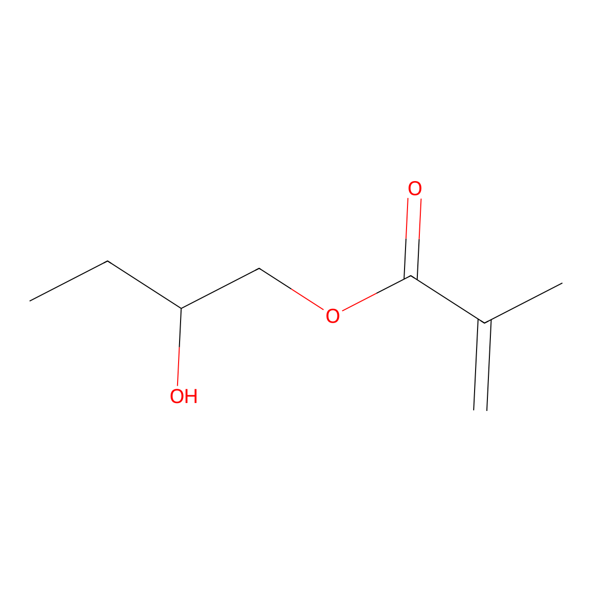 2-Hydroxybutyl methacrylate molecular structure, CAS 13159-51-8