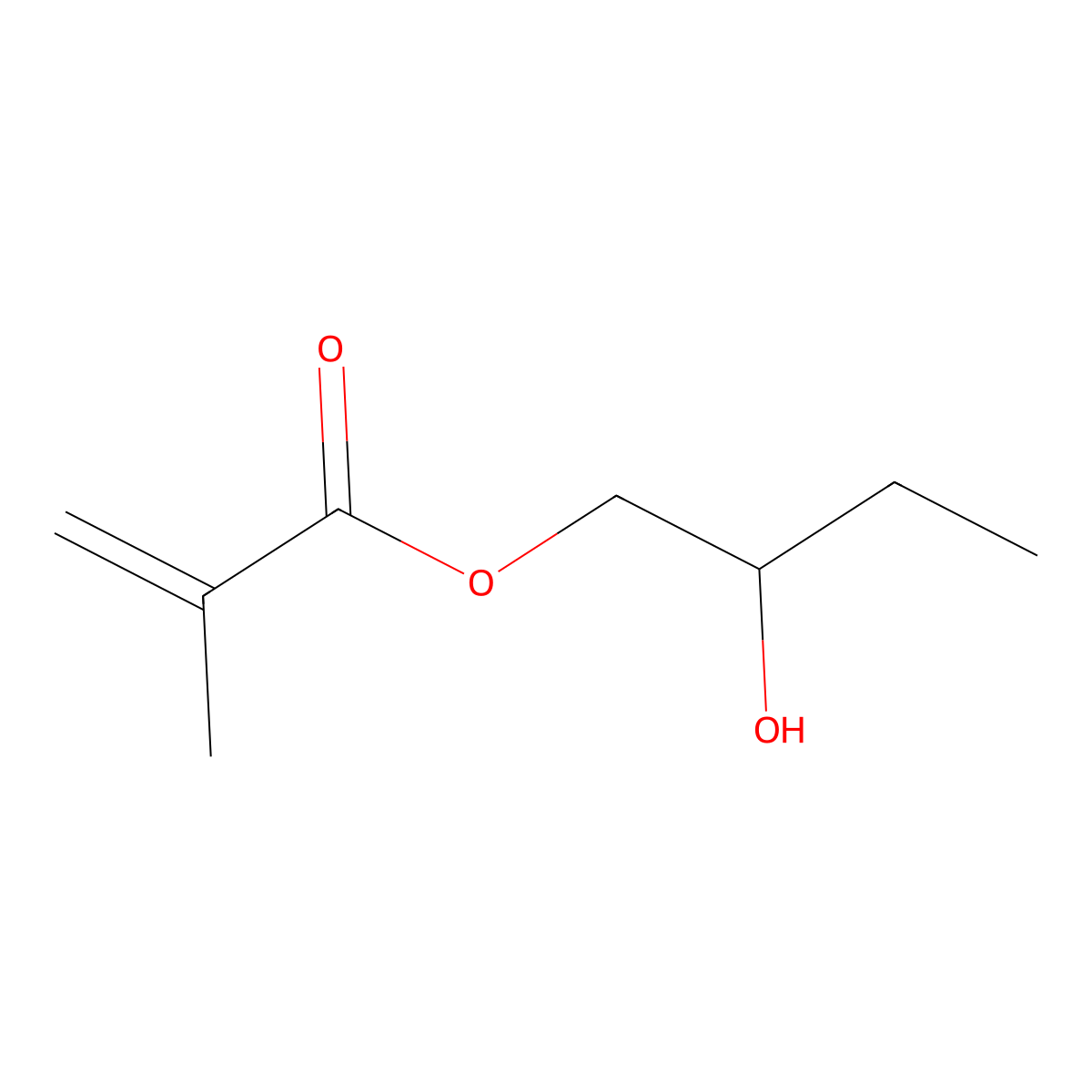 2-Hydroxybutyl methacrylate molecular structure, CAS 13159-51-8