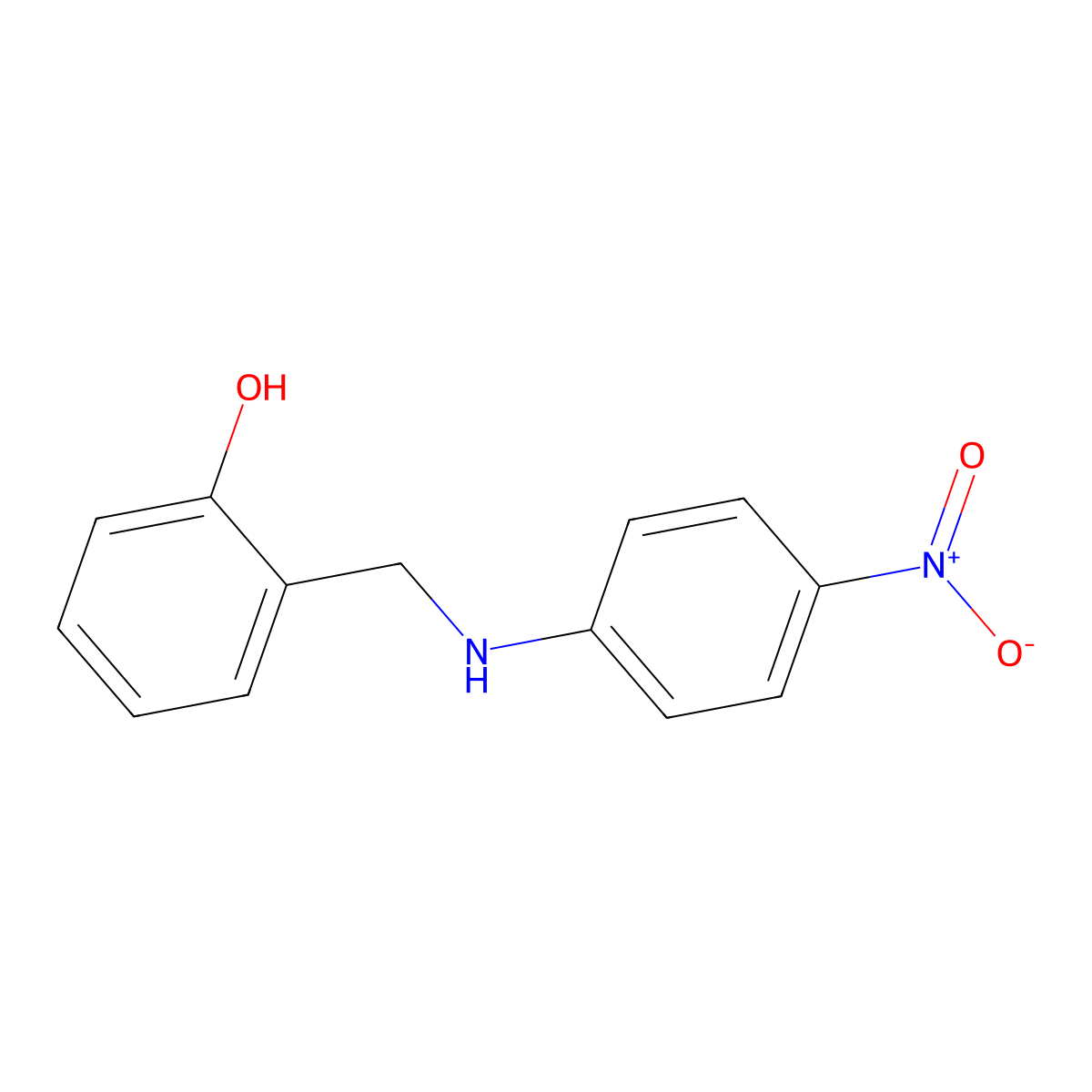 2-[(4-Nitroanilino)methyl]phenol molecular structure, CAS 13159-73-4