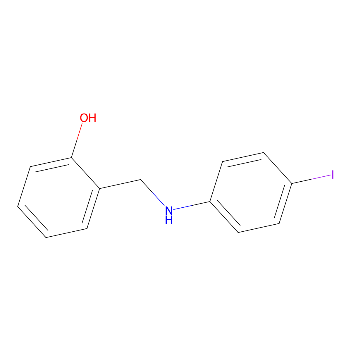Alpha-(4-iodoanilino)-ortho-cresol molecular structure, CAS 13159-82-5