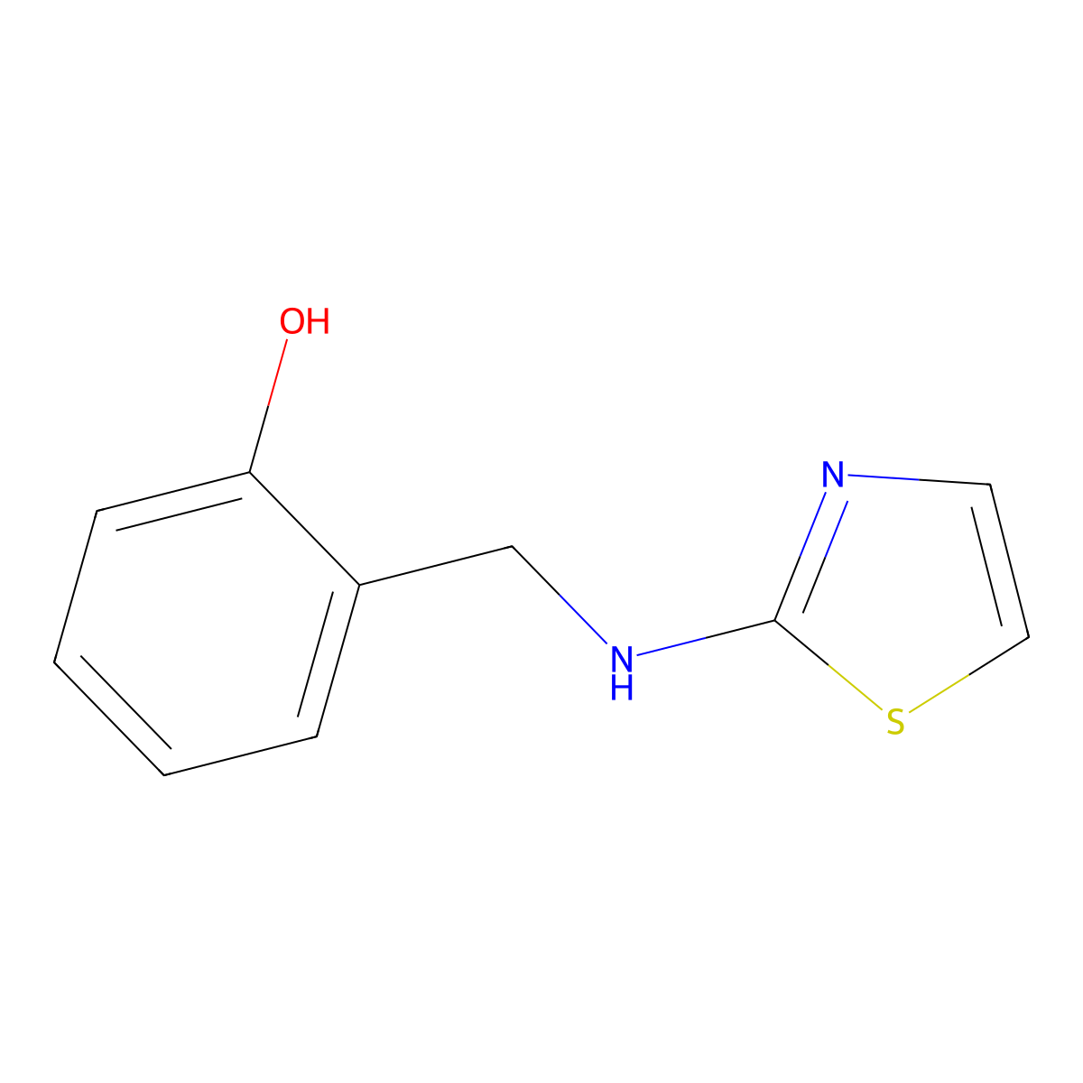 Alpha-(2-thiazolylamino)-O-cresol molecular structure, CAS 13159-88-1