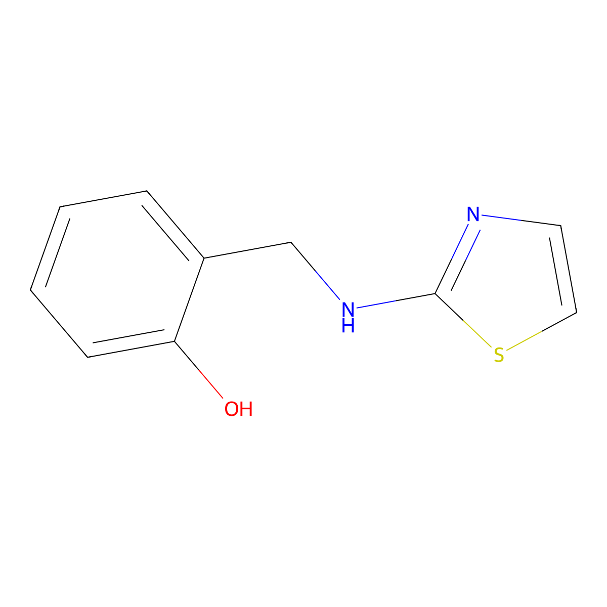 Alpha-(2-thiazolylamino)-O-cresol molecular structure, CAS 13159-88-1