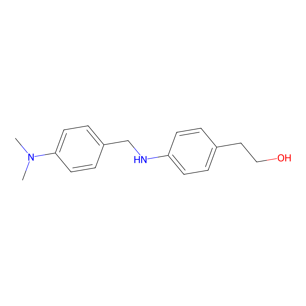 4-[[[4-(Dimethylamino)phenyl]methyl]amino]benzeneethanol molecular structure, CAS 13159-96-1
