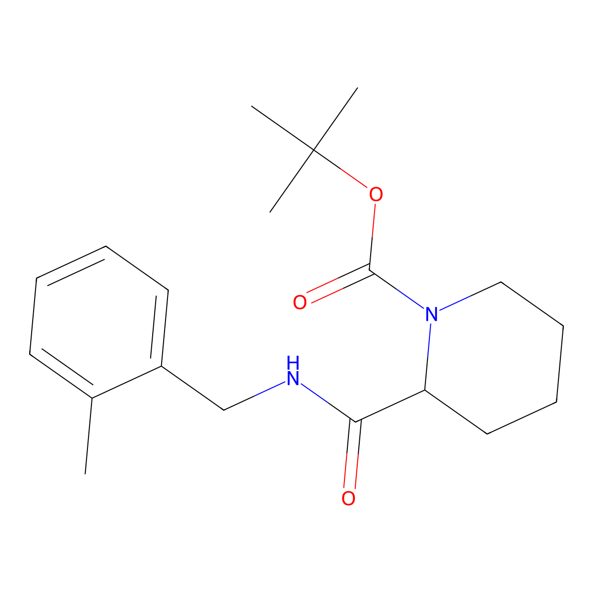 tert-Butyl 2-((2-methylbenzyl)carbamoyl)piperidine-1-carboxylate molecular structure, CAS 1315901-66-6