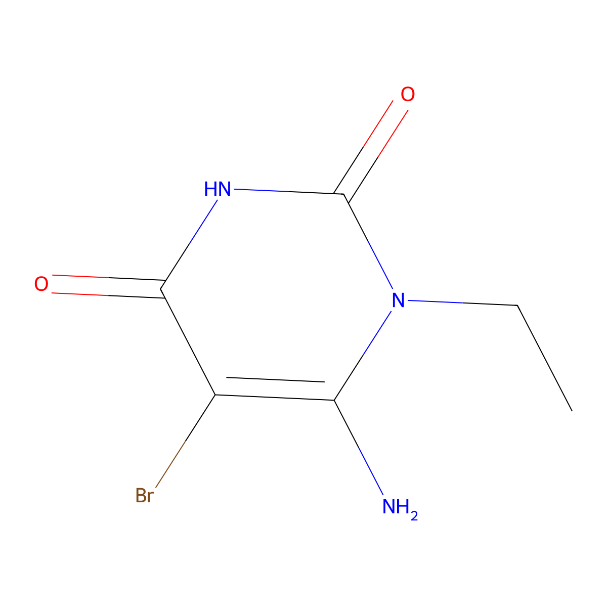 6-Amino-5-bromo-1-ethylpyrimidine-2,4(1H,3H)-dione molecular structure, CAS 131598-61-3