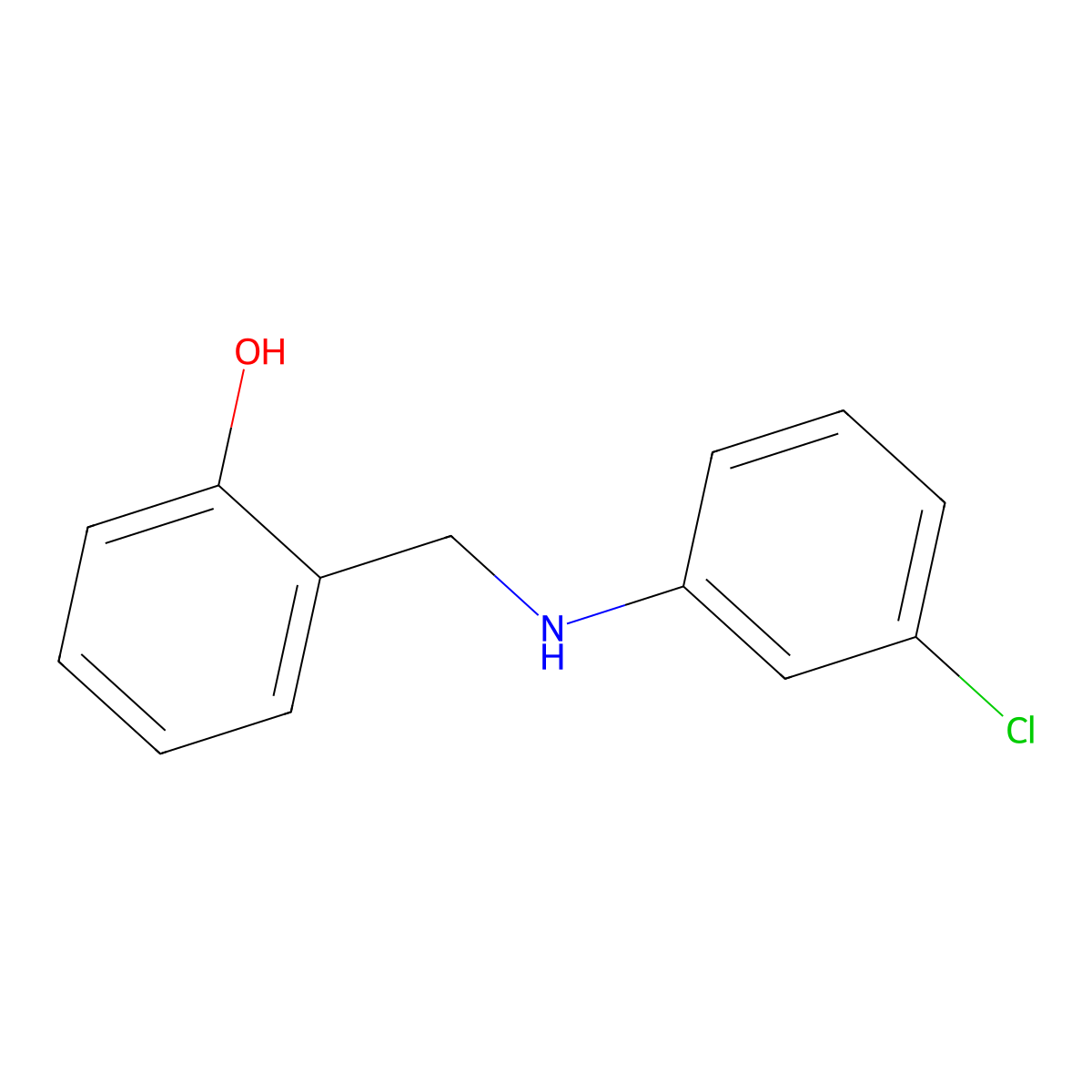 Alpha-(3-chloroanilino)-ortho-cresol molecular structure, CAS 13160-55-9