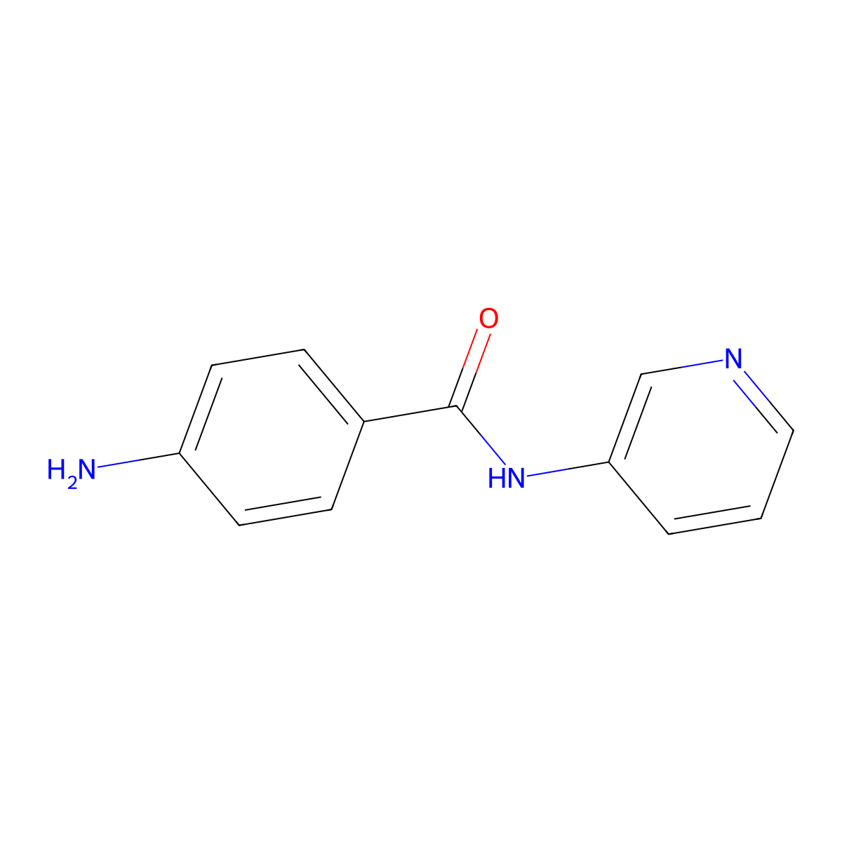4-amino-N-(pyridin-3-yl)benzamide molecular structure, CAS 13160-59-3