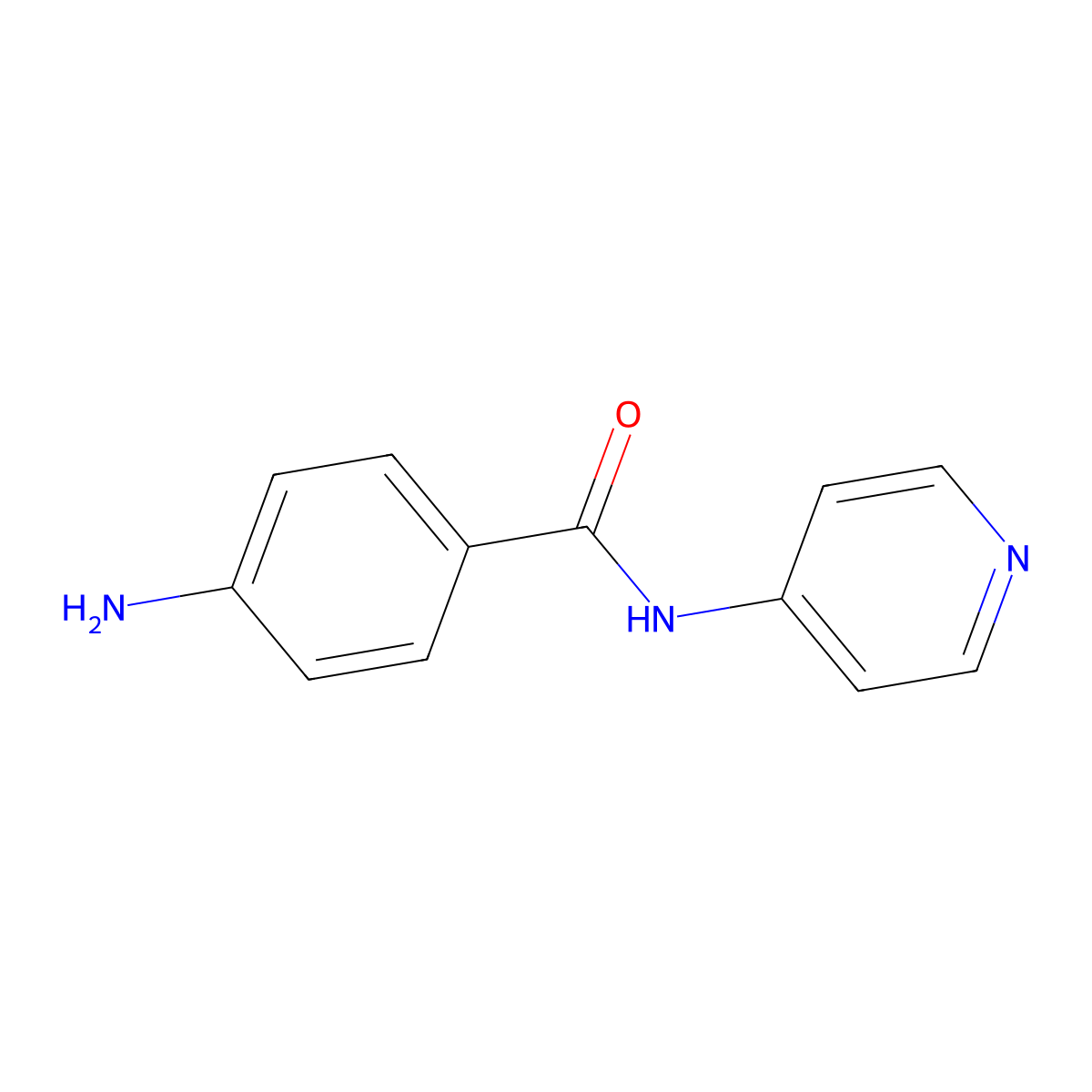 4-amino-N-(pyridin-4-yl)benzamide molecular structure, CAS 13160-61-7