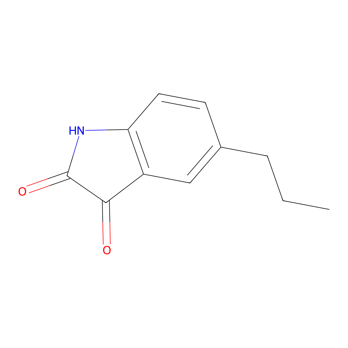 5-Propylindoline-2,3-dione molecular structure, CAS 131609-60-4