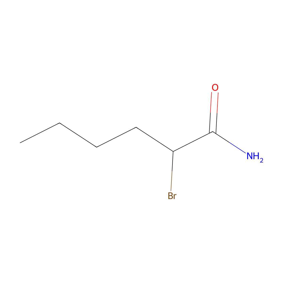 2-Bromohexanamide molecular structure, CAS 13161-97-2