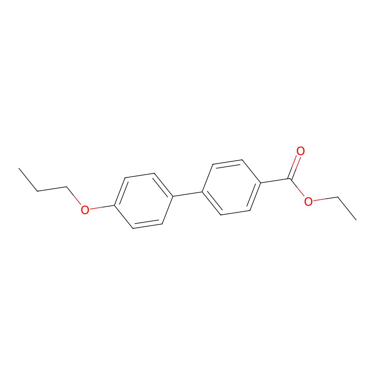 Ethyl4-(4-propoxyphenyl)benzoate molecular structure, CAS 131610-59-8