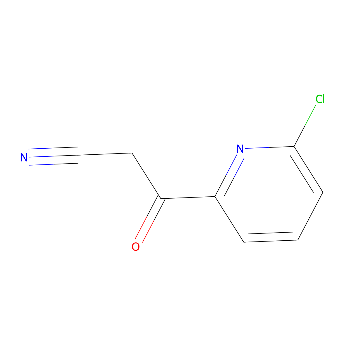 3-(6-Chloropyridin-2-yl)-3-oxopropanenitrile molecular structure, CAS 1316122-47-0