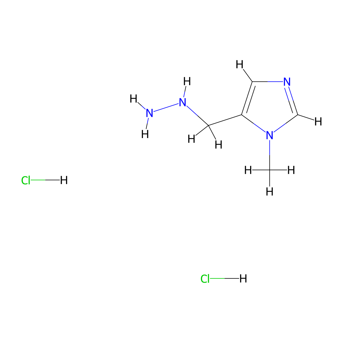 5-(Hydrazinomethyl)-1-methyl-1H-imidazole dihydrochloride molecular structure, CAS 1316122-63-0
