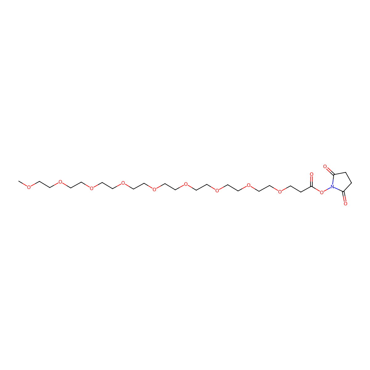 m-PEG9-NHS ester molecular structure, CAS 1316189-13-5