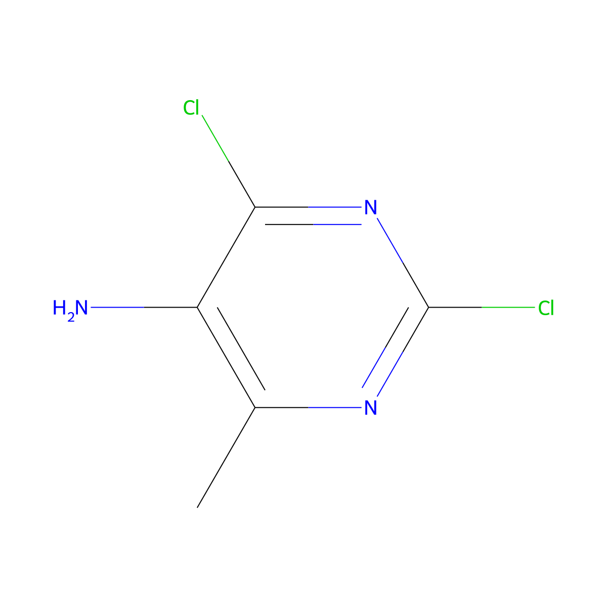 2,4-Dichloro-6-methylpyrimidin-5-amine molecular structure, CAS 13162-27-1