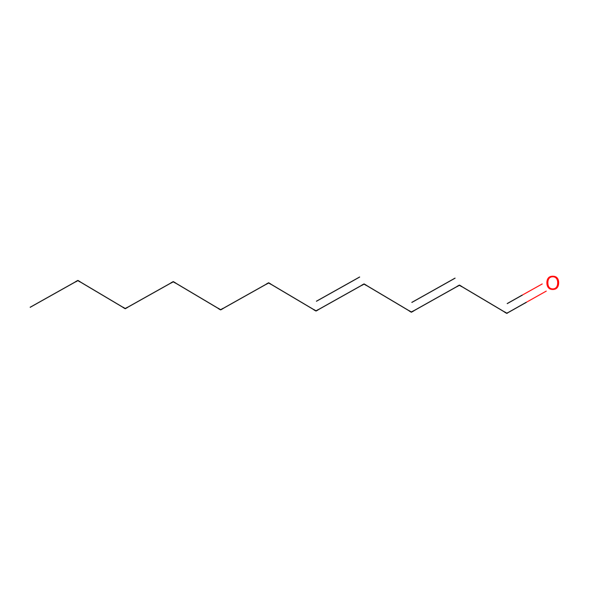 2,4-Undecadienal molecular structure, CAS 13162-46-4