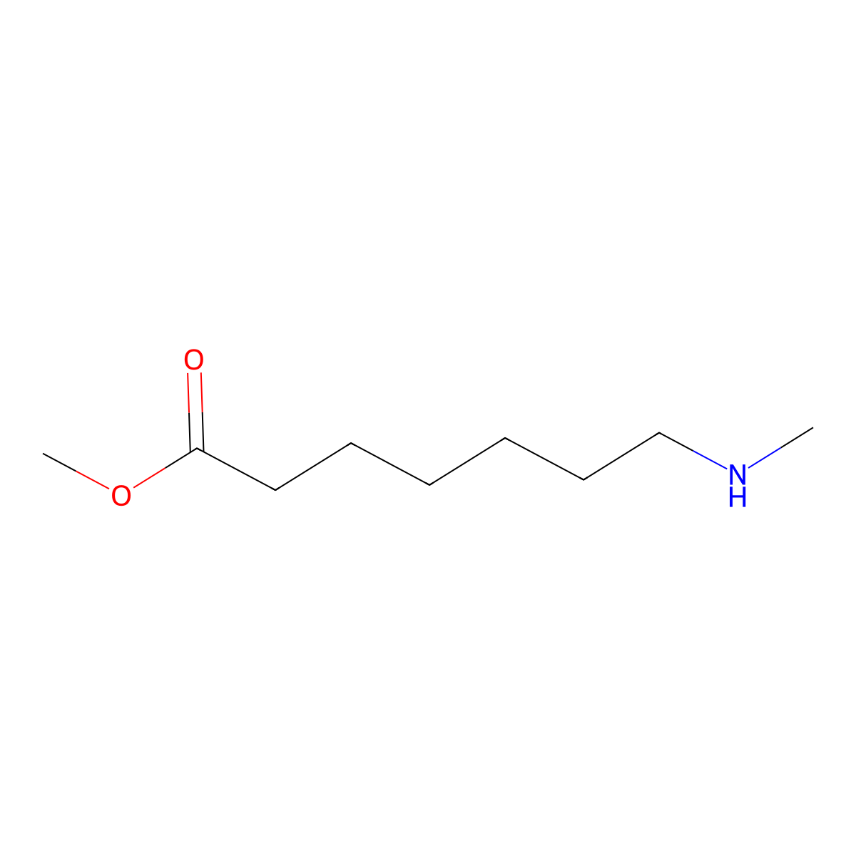 Methyl 7-(methylamino)heptanoate molecular structure, CAS 1316216-16-6