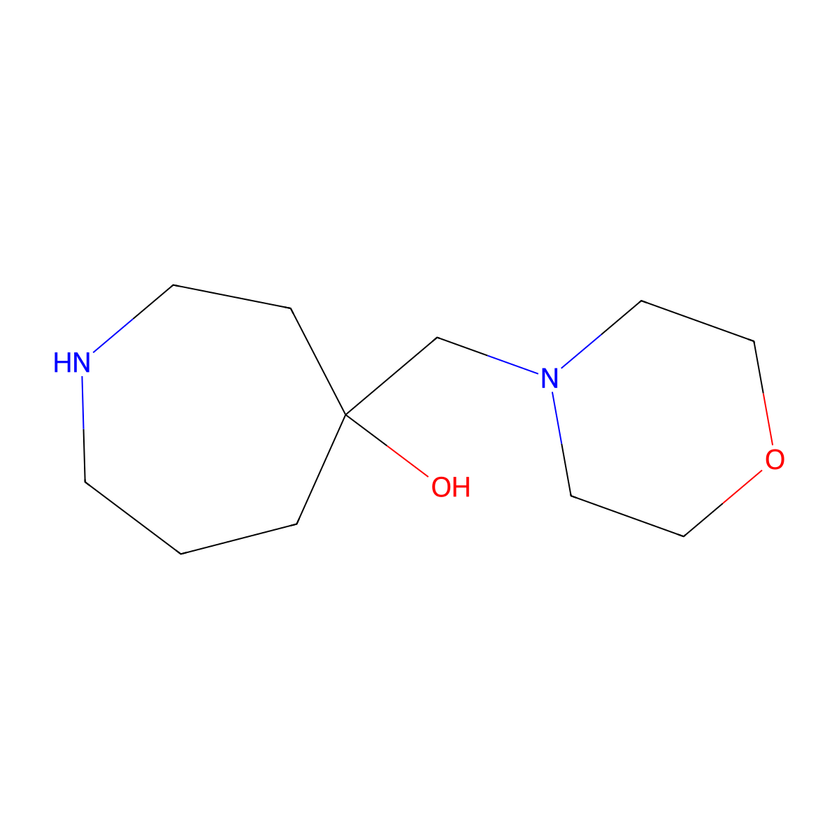 4-[(Morpholin-4-yl)methyl]azepan-4-ol molecular structure, CAS 1316217-21-6