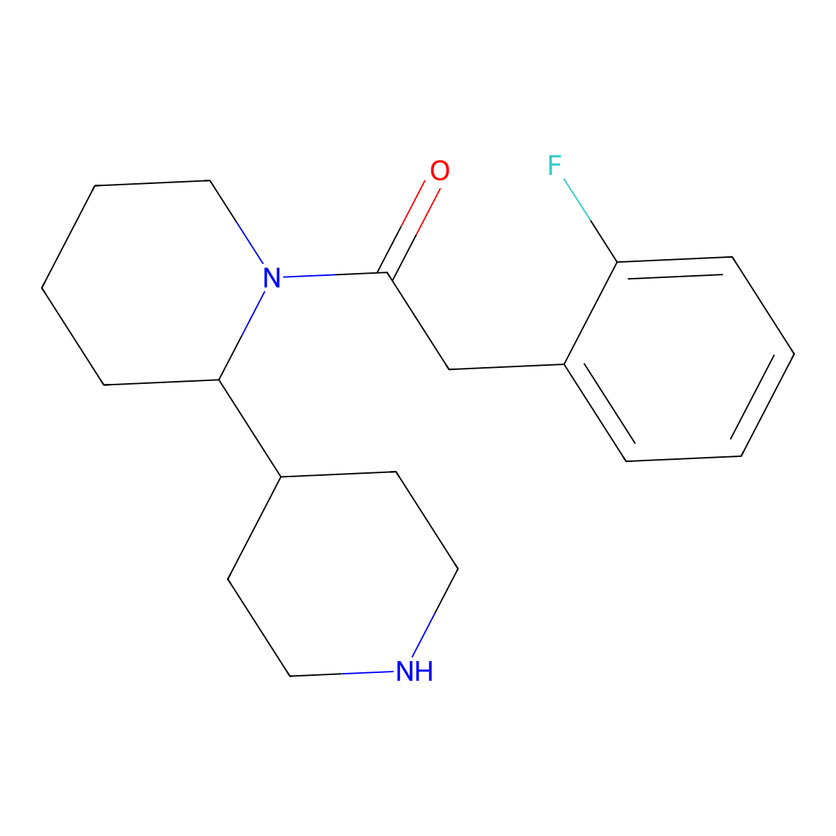 1-([2,4'-Bipiperidin]-1-yl)-2-(2-fluorophenyl)ethanone molecular structure, CAS 1316217-38-5