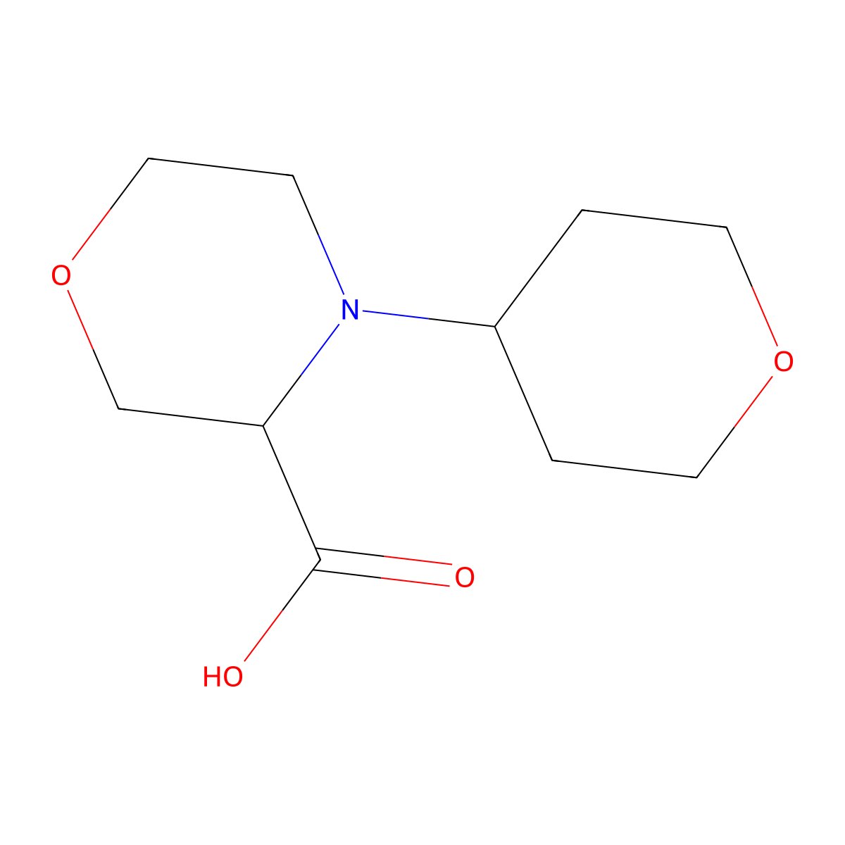 4-(Tetrahydro-pyran-4-yl)-morpholine-3-carboxylic acid molecular structure, CAS 1316217-45-4