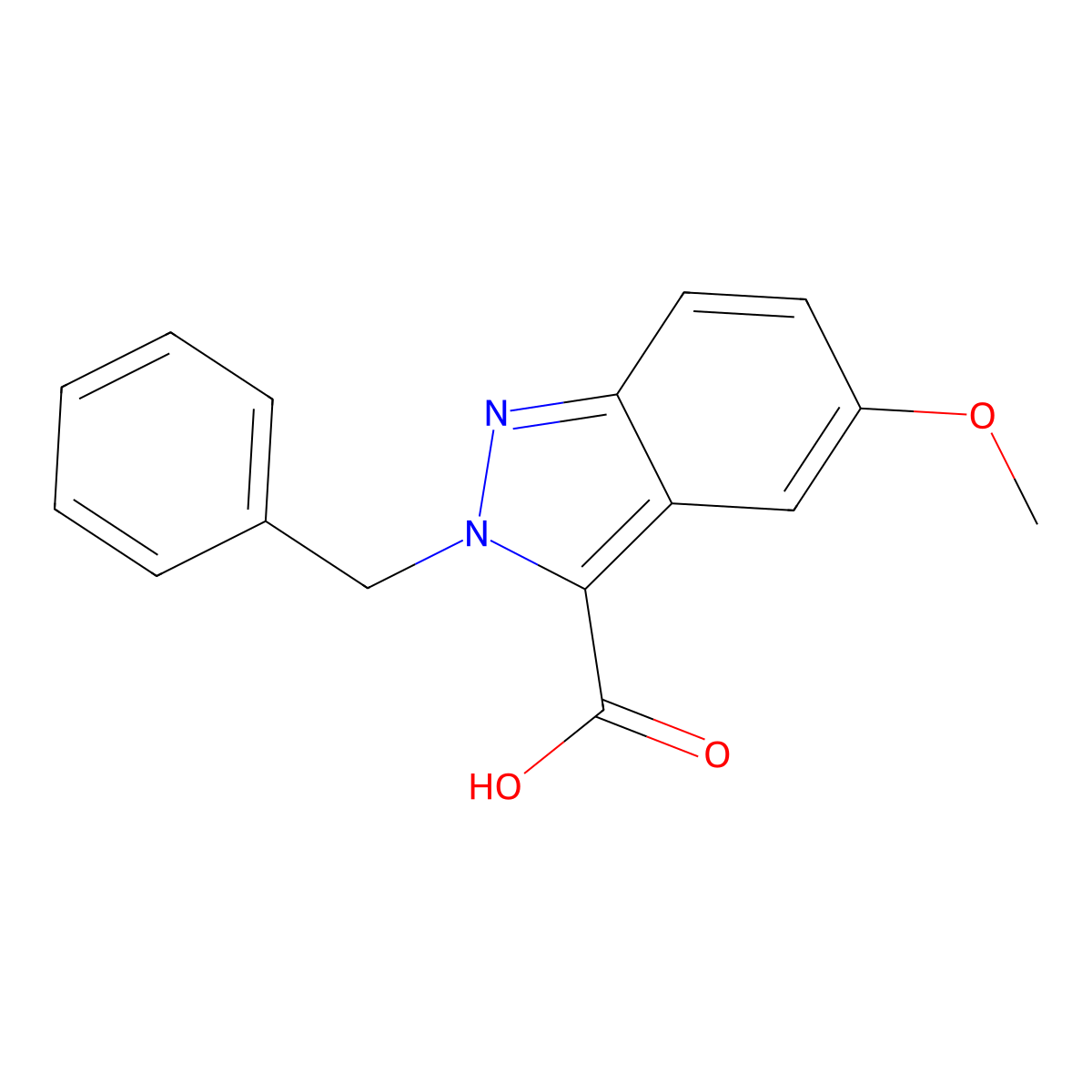2-Benzyl-5-methoxy-2H-indazole-3-carboxylic acid molecular structure, CAS 1316217-46-5