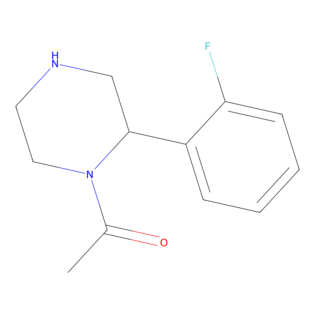 1-(2-(2-Fluorophenyl)piperazin-1-yl)ethanone molecular structure, CAS 1316217-77-2