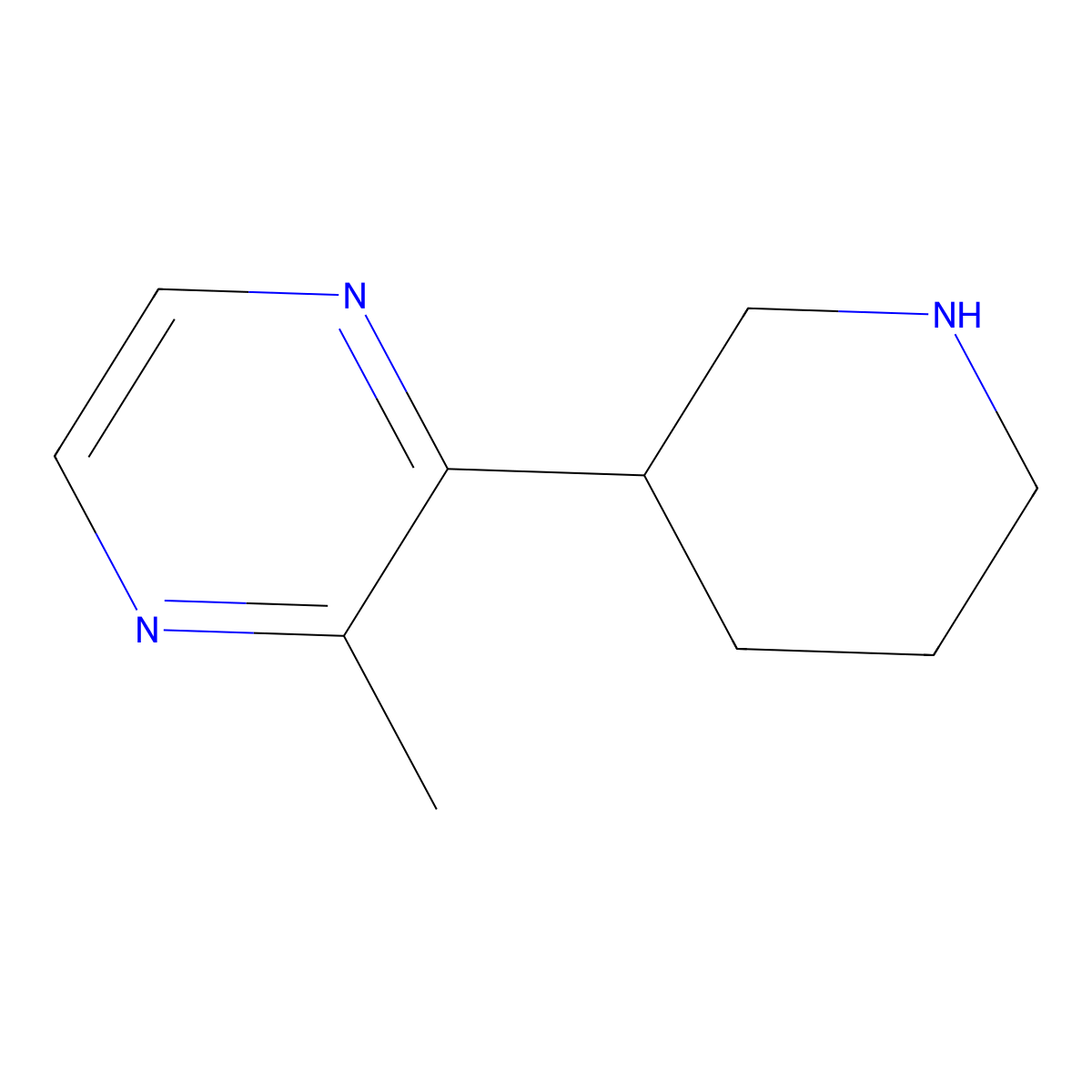 2-Methyl-3-(piperidin-3-YL)pyrazine molecular structure, CAS 1316218-01-5