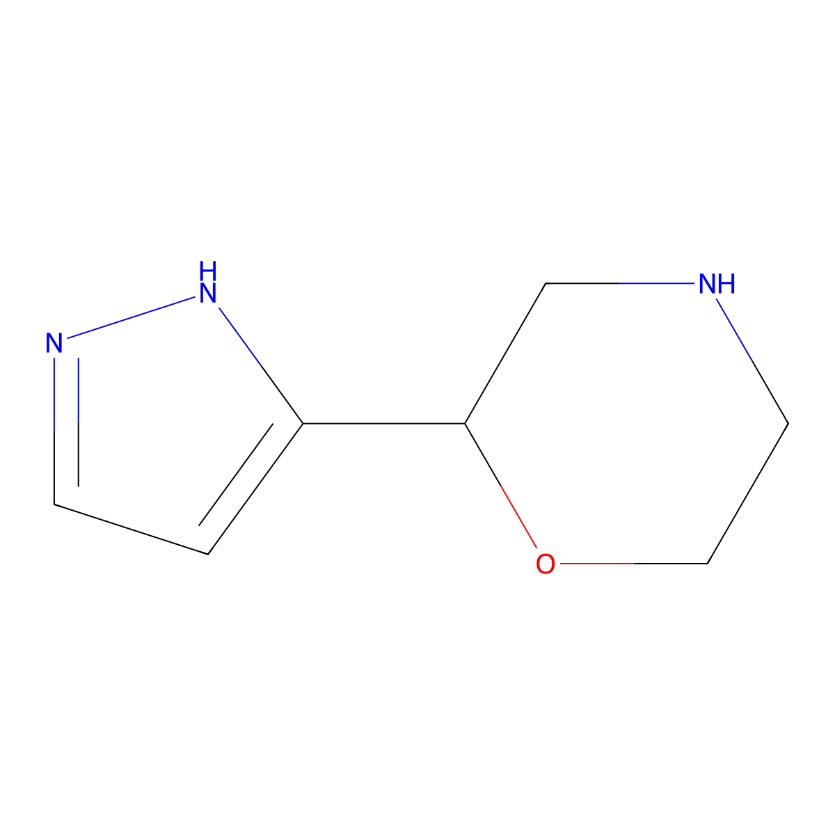 2-(1H-pyrazol-3-yl)morpholine molecular structure, CAS 1316218-09-3