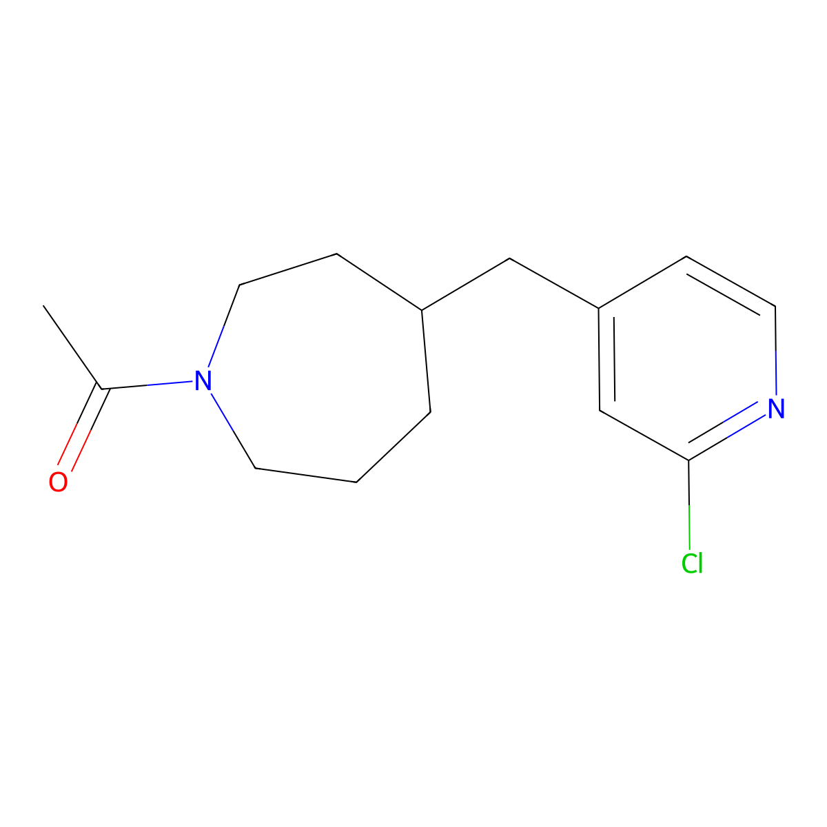 1-(4-((2-Chloropyridin-4-yl)methyl)azepan-1-yl)ethanone molecular structure, CAS 1316218-25-3