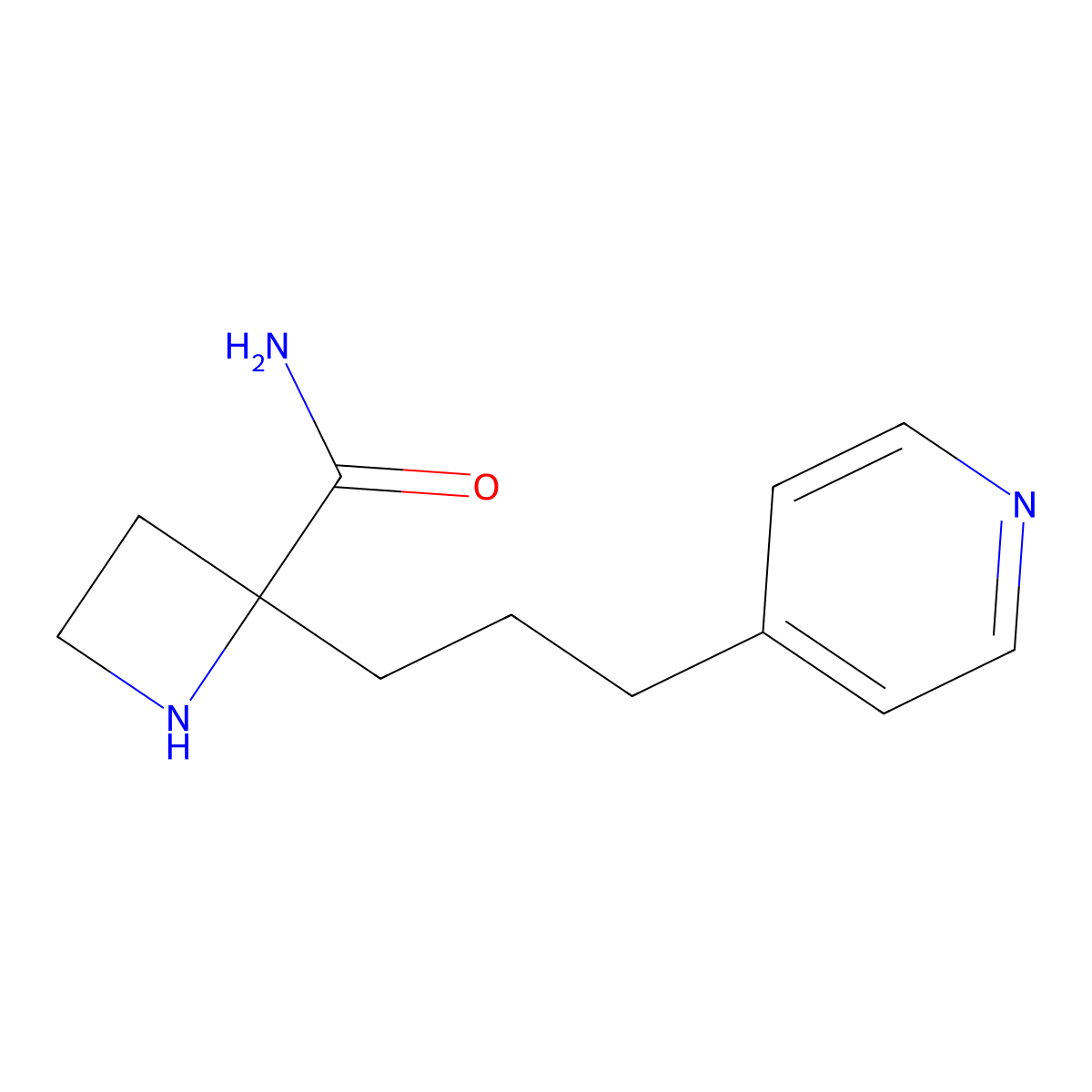2-(3-(Pyridin-4-yl)propyl)azetidine-2-carboxamide molecular structure, CAS 1316218-33-3