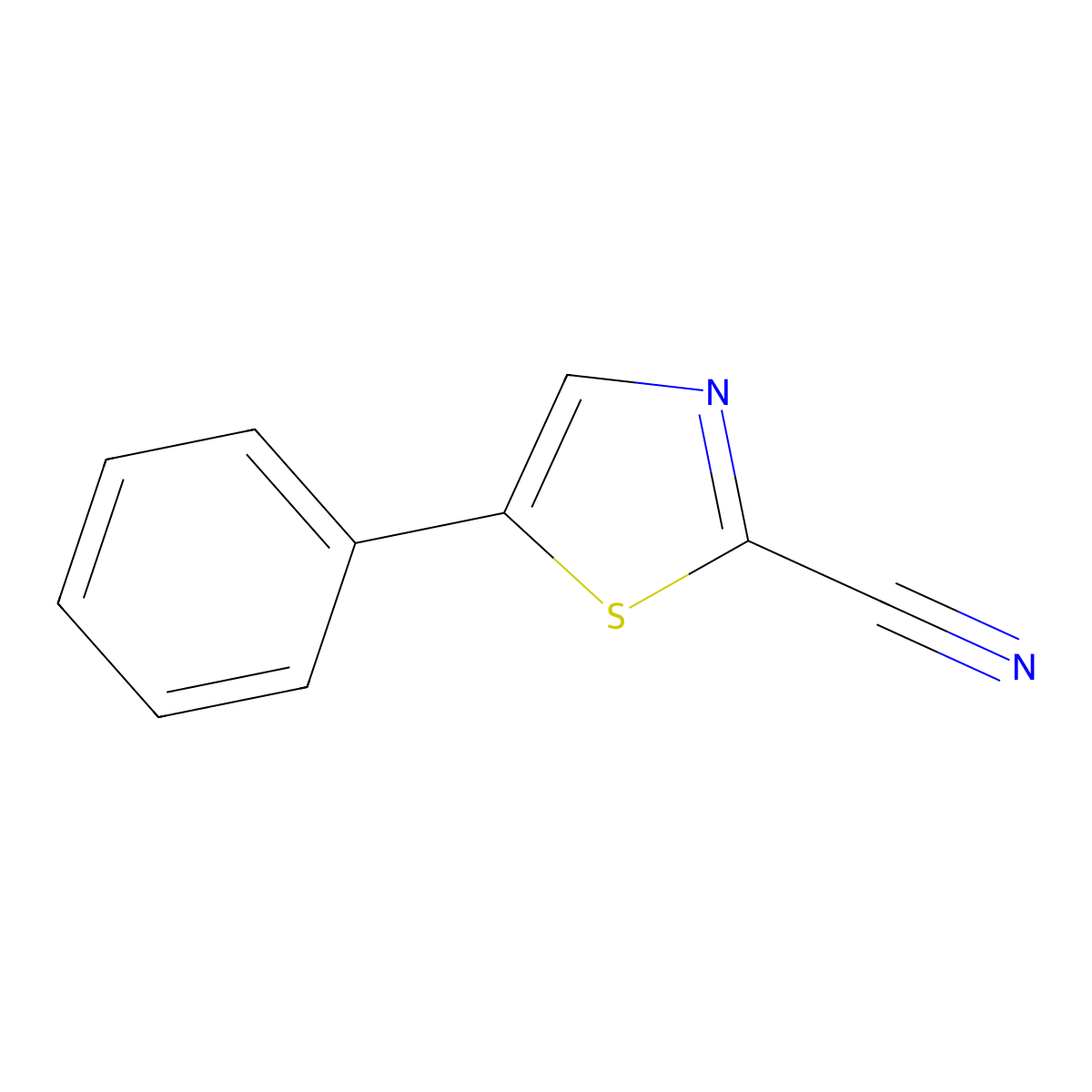 5-Phenylthiazole-2-carbonitrile molecular structure, CAS 1316218-36-6