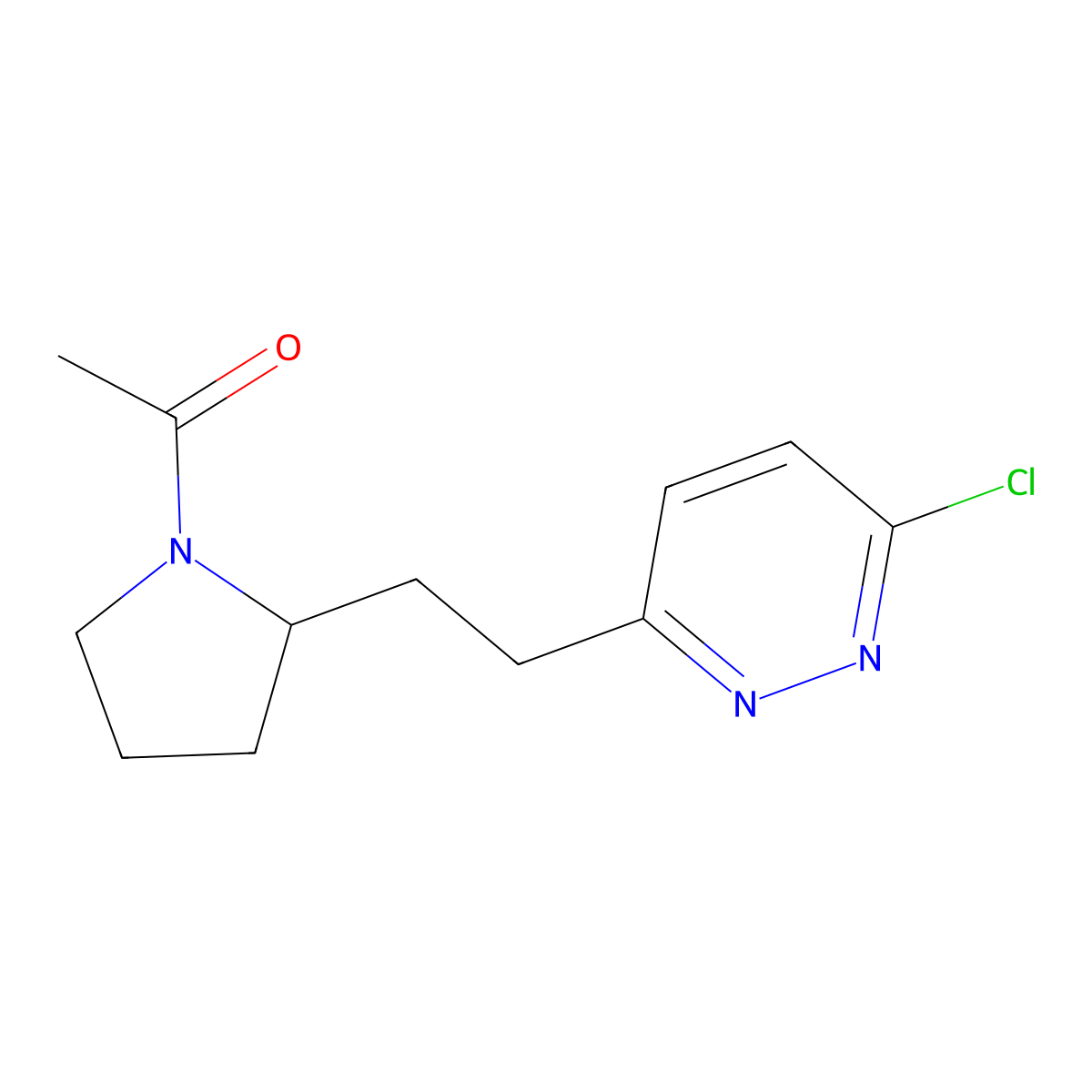 1-(2-(2-(6-Chloropyridazin-3-yl)ethyl)pyrrolidin-1-yl)ethanone molecular structure, CAS 1316218-48-0