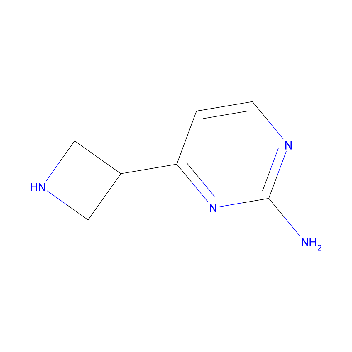 4-(Azetidin-3-yl)pyrimidin-2-amine molecular structure, CAS 1316218-63-9
