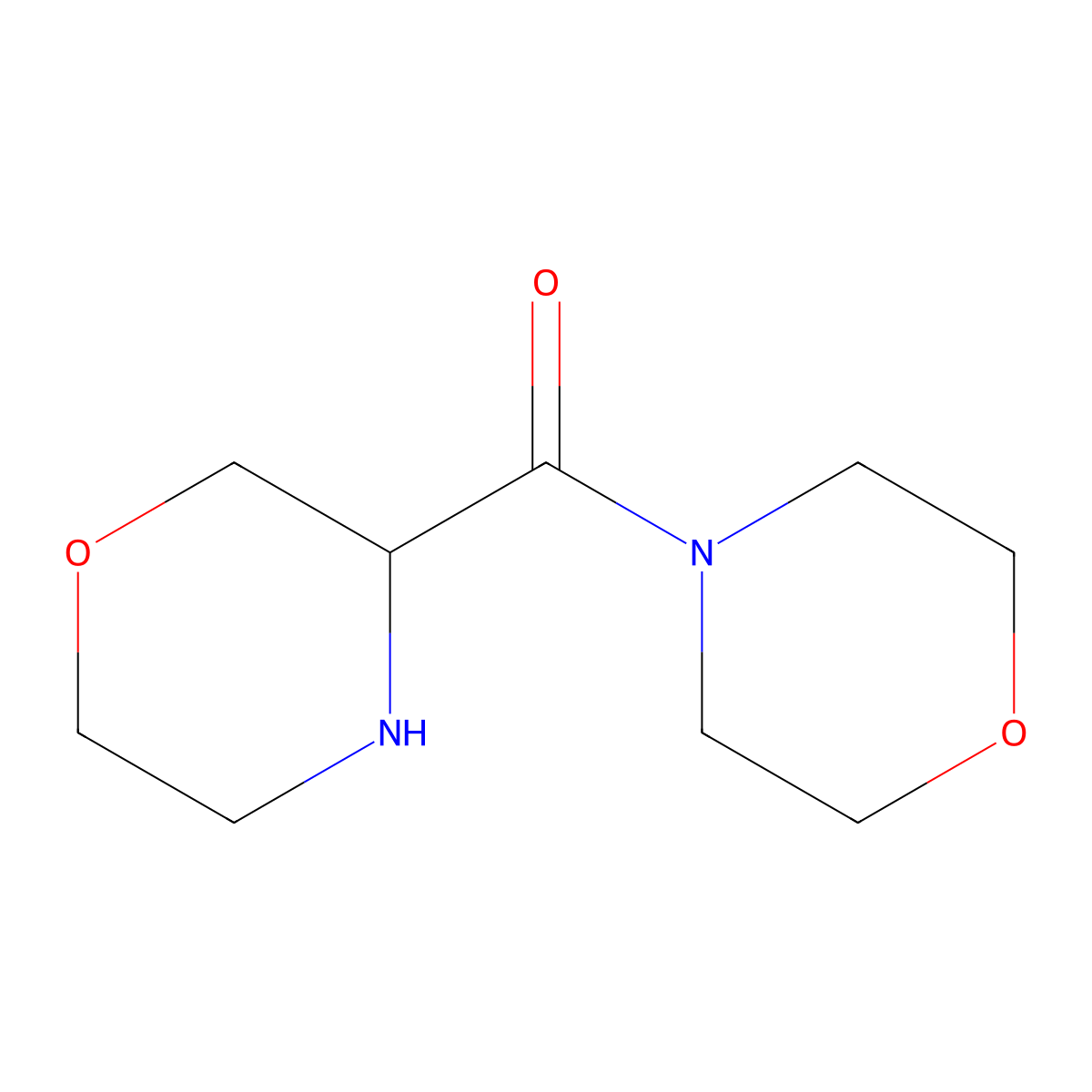 Morpholin-3-yl(morpholino)methanone molecular structure, CAS 1316219-03-0