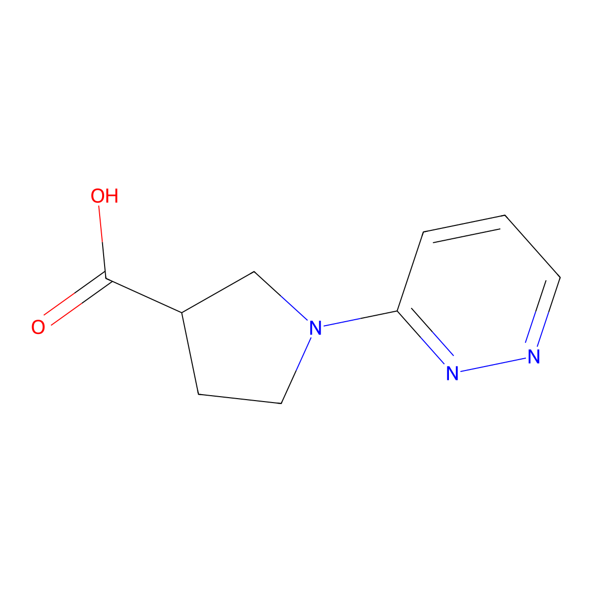 1-(Pyridazin-3-yl)pyrrolidine-3-carboxylic acid molecular structure, CAS 1316219-66-5