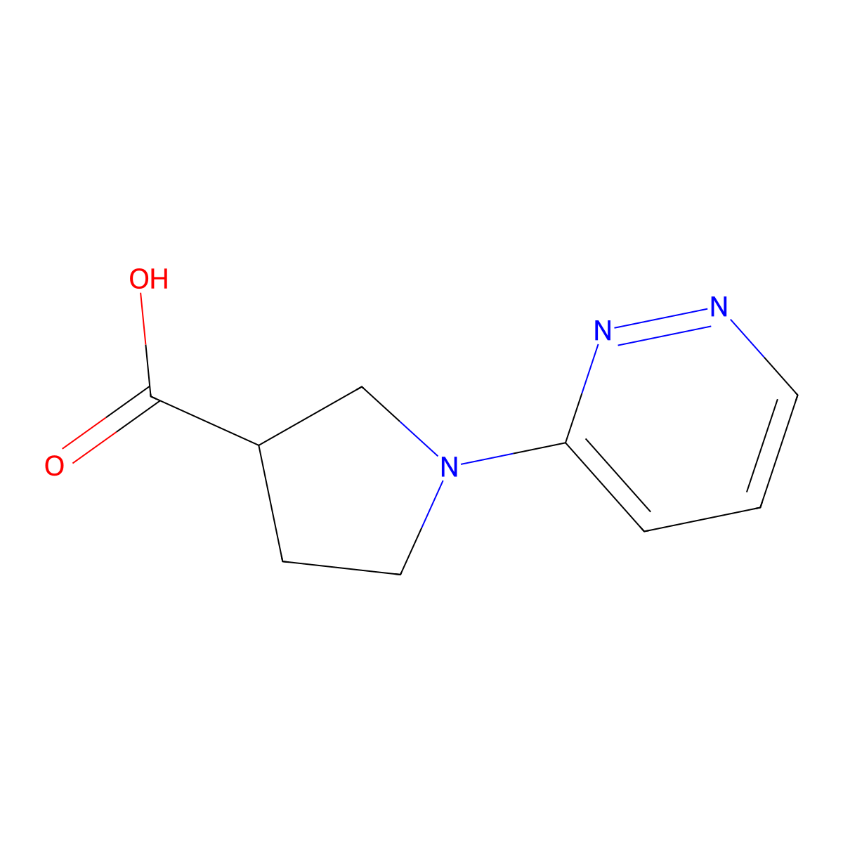 1-(Pyridazin-3-yl)pyrrolidine-3-carboxylic acid molecular structure, CAS 1316219-66-5