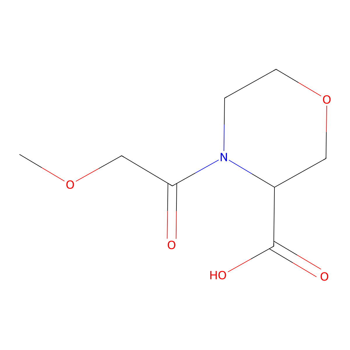 4-(Methoxyacetyl)morpholine-3-carboxylic acid molecular structure, CAS 1316219-80-3