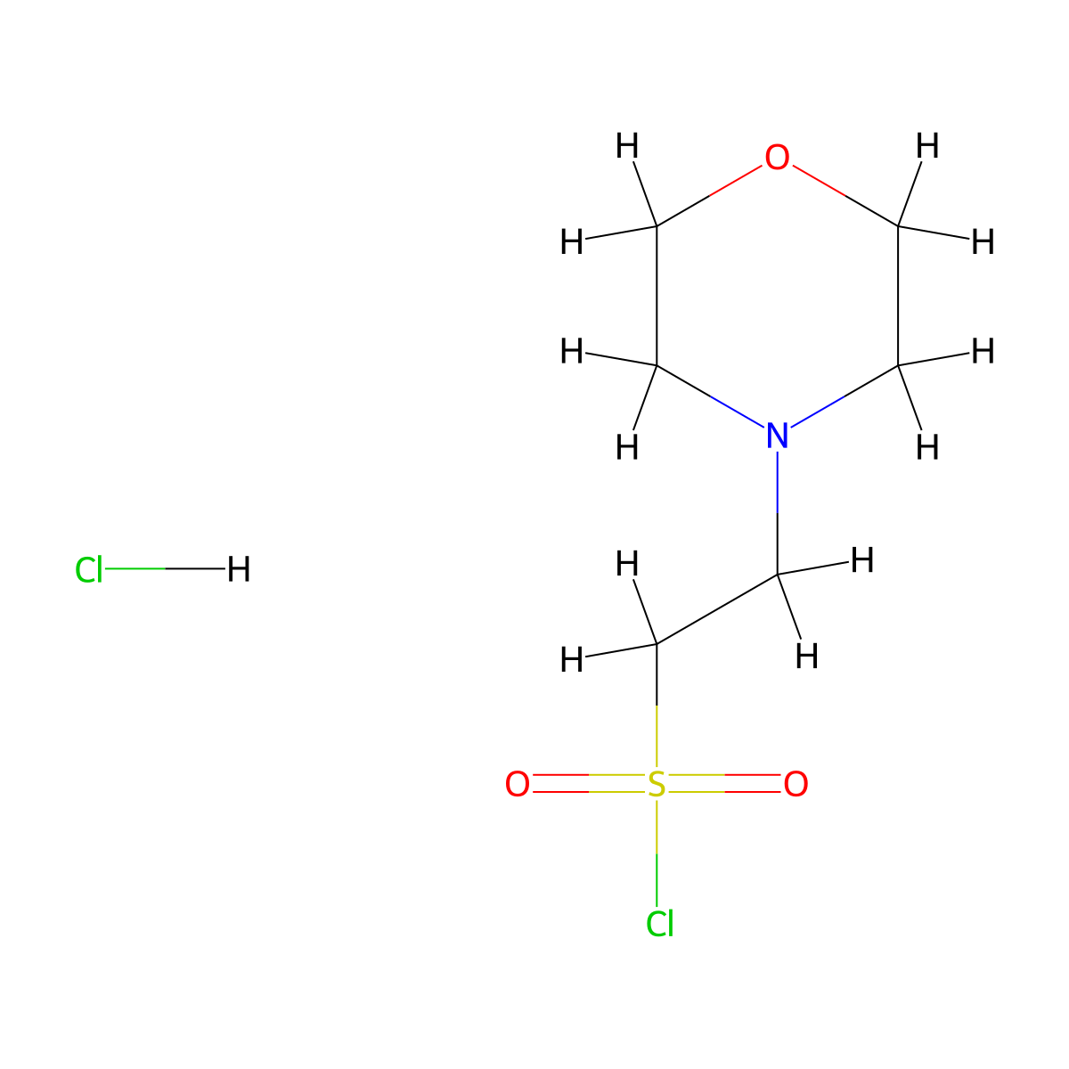 2-(Morpholin-4-yl)ethane-1-sulfonyl chloride hydrochloride molecular structure, CAS 1316220-24-2