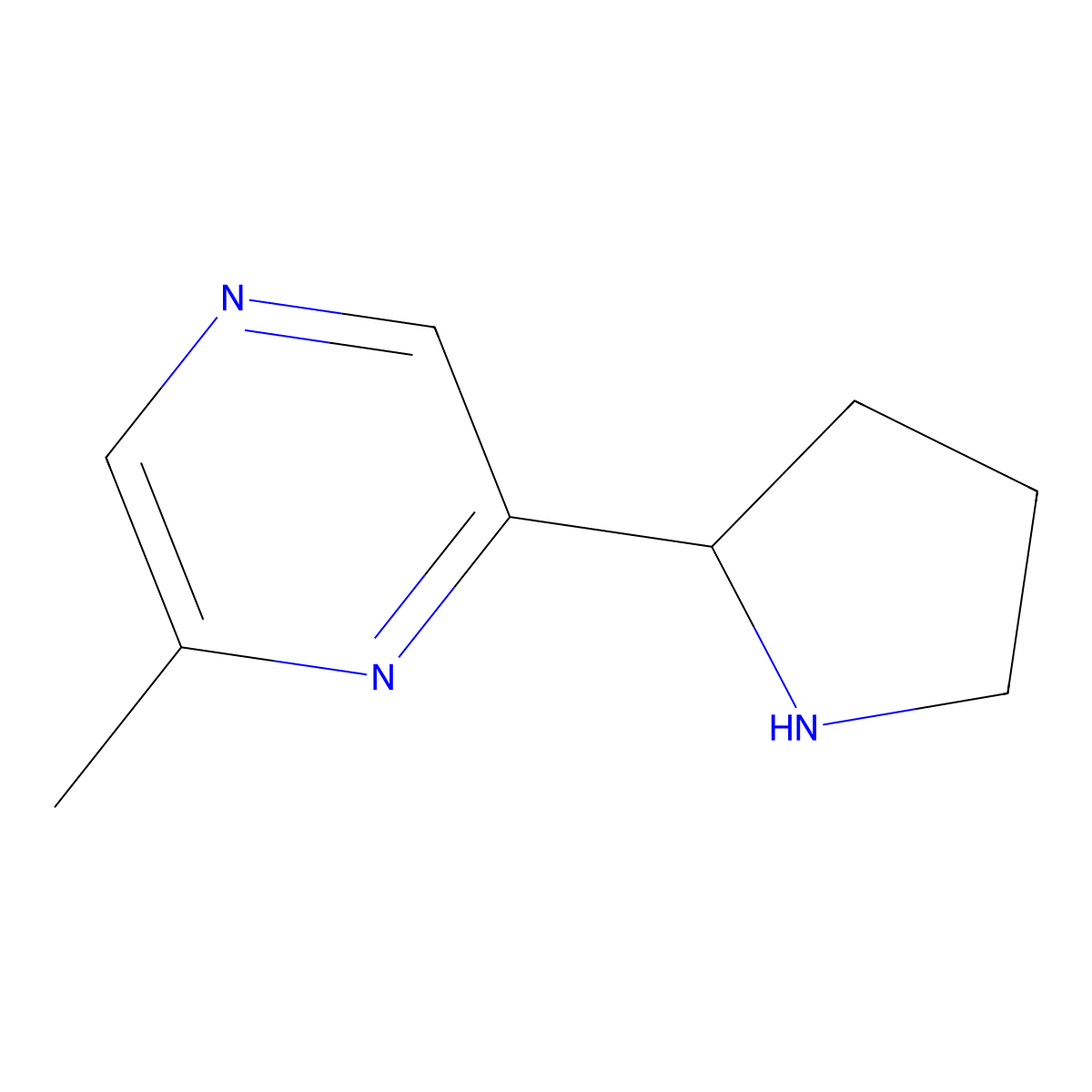 2-Methyl-6-(pyrrolidin-2-YL)pyrazine molecular structure, CAS 1316220-39-9
