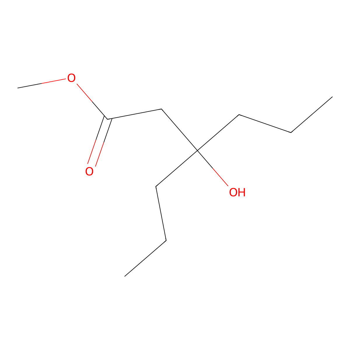Methyl 3-hydroxy-3-propylhexanoate molecular structure, CAS 1316221-30-3