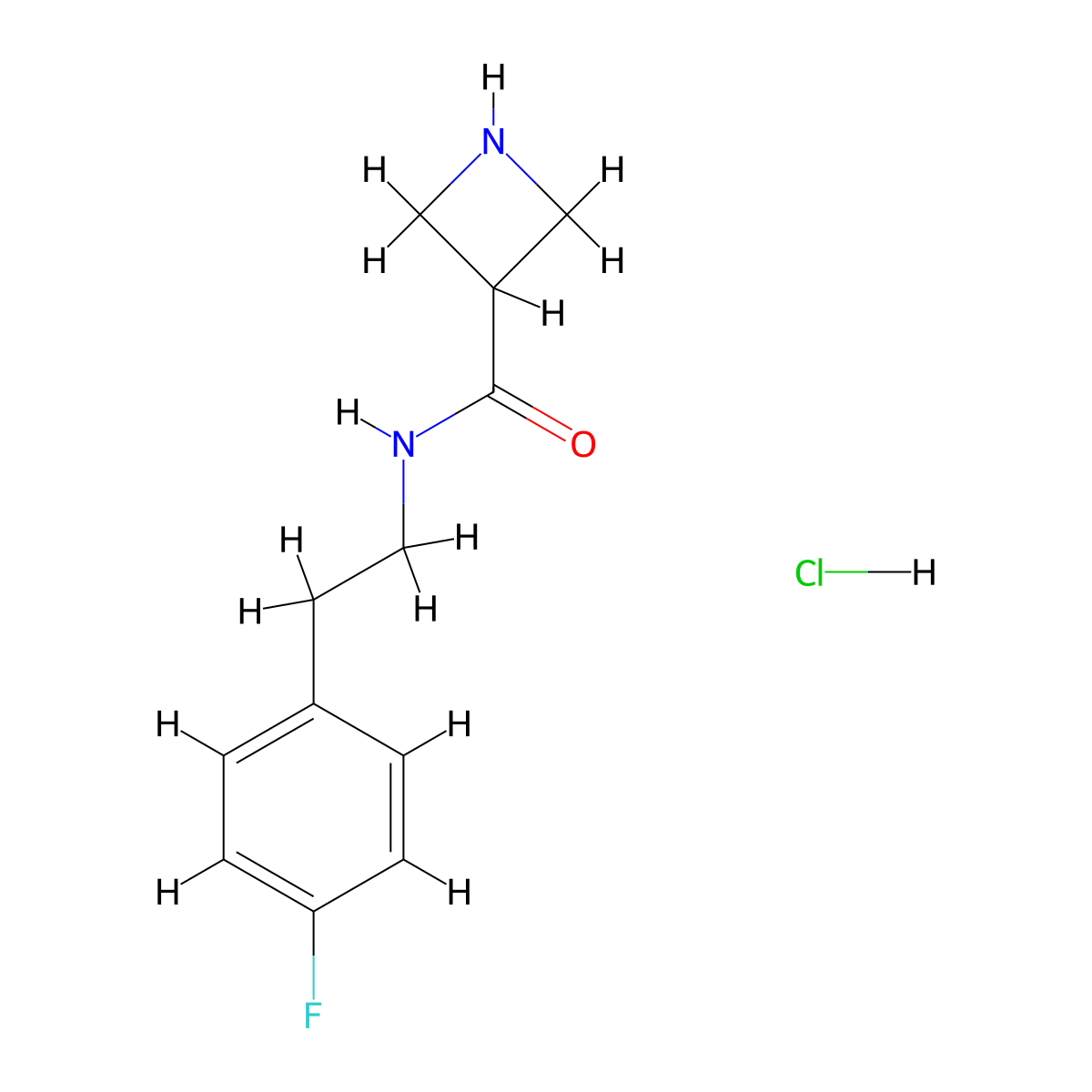 N-[2-(4-Fluorophenyl)ethyl]azetidine-3-carboxamide hydrochloride molecular structure, CAS 1316221-64-3