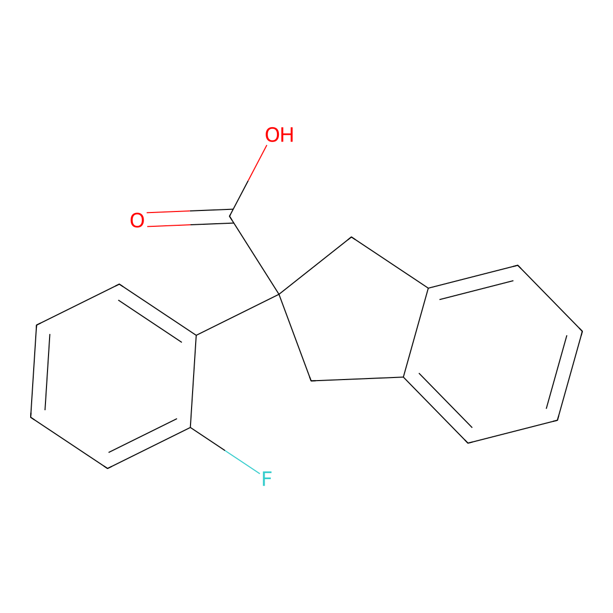 2-(2-Fluorophenyl)-2,3-dihydro-1H-indene-2-carboxylic acid molecular structure, CAS 1316221-91-6