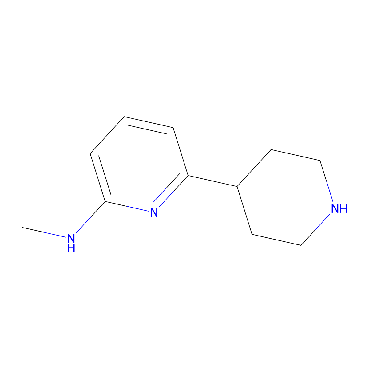 N-Methyl-6-piperidin-4-ylpyridin-2-amine dihydrochloride molecular structure, CAS 1316222-04-4