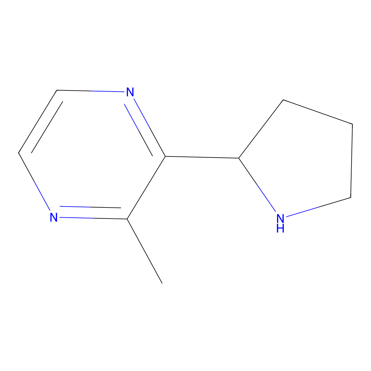 2-Methyl-3-(pyrrolidin-2-YL)pyrazine molecular structure, CAS 1316222-11-3