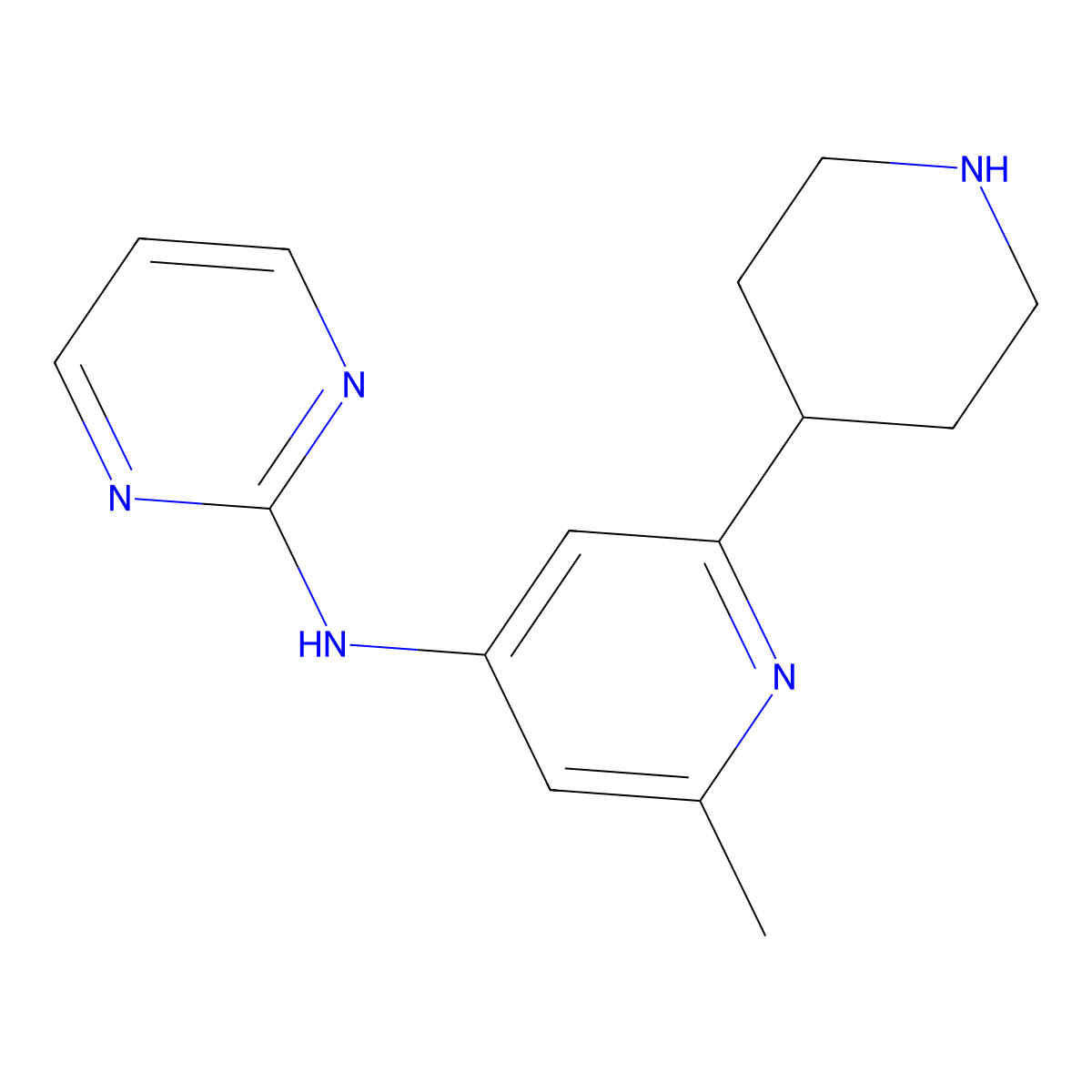 (6-Methyl-1',2',3',4',5',6'-hexahydro-[2,4']bipyridinyl-4-yl)-pyrimidin-2-yl-amine molecular structure, CAS 1316222-38-4