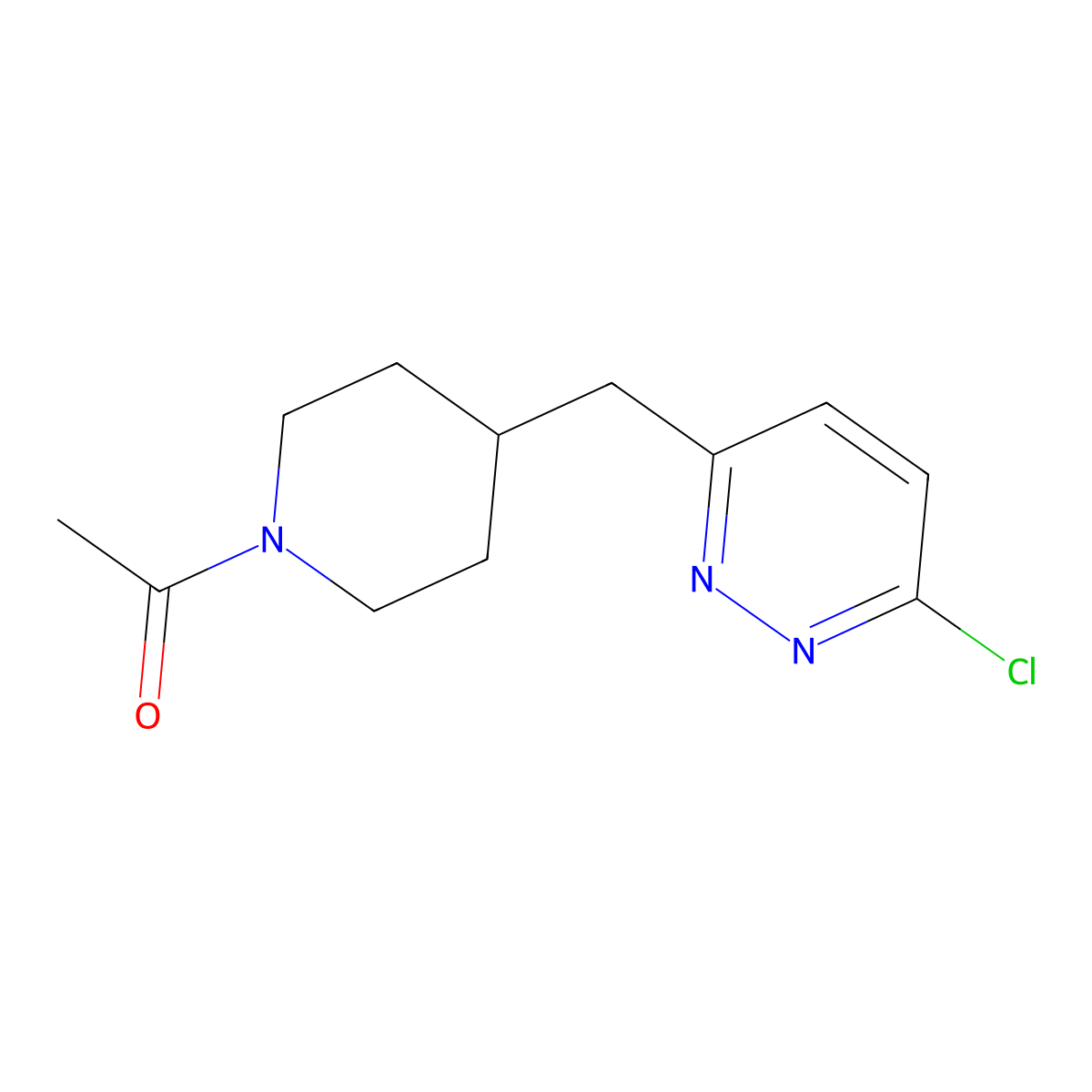 1-(4-((6-Chloropyridazin-3-yl)methyl)piperidin-1-yl)ethanone molecular structure, CAS 1316222-53-3
